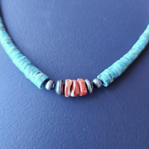 Kingman Turquoise Navajo Necklace | Navajo Artistry