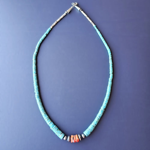 Kingman Turquoise Navajo Necklace | Navajo Artistry