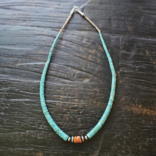 Kingman Turquoise Navajo Necklace | Sacred Artistry