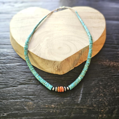 Kingman Turquoise Navajo Necklace | Sacred Artistry