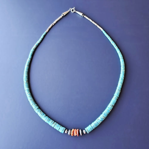 Kingman Turquoise Navajo Necklace | Sacred Artistry