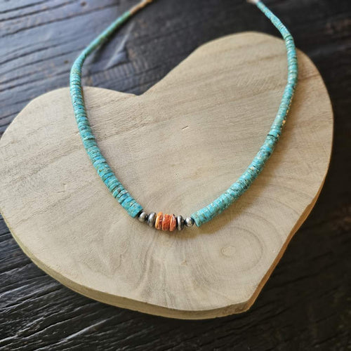 Kingman Turquoise Navajo Necklace | Sacred Artistry