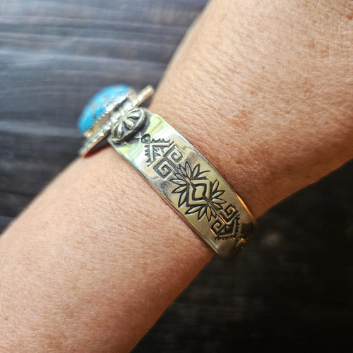 Kingman Turquoise Sterling Silver Cuff | Sacred Art