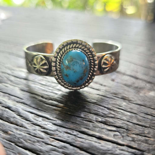 Kingman Turquoise Sterling Silver Cuff | Sacred Art