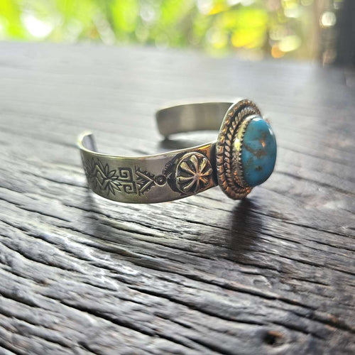 Kingman Turquoise Sterling Silver Cuff | Sacred Art