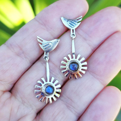 Labradorite Earrings | Golden Flight