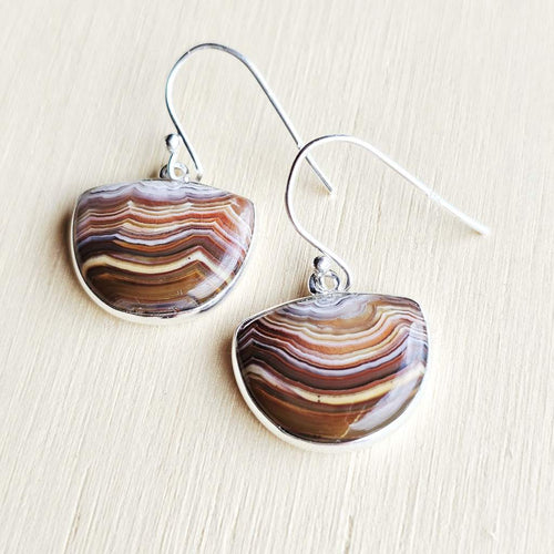 Laguna Lace Agate Earrings | Vibrational Banding