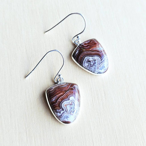 Laguna Lace Agate Earrings | Vibrational Match