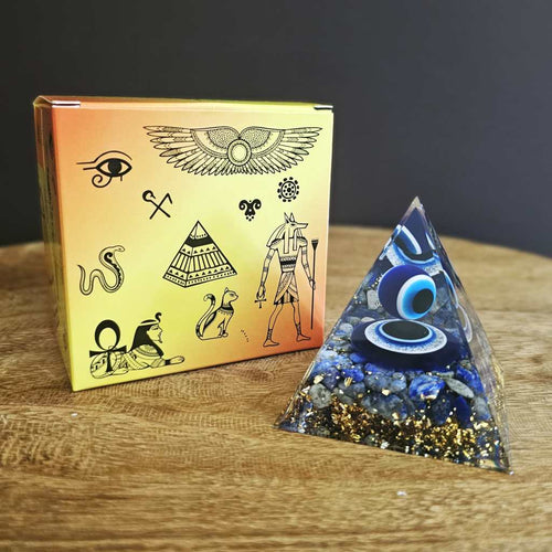 Lapis Lazuli Evil Eye | Orgonite Pyramid