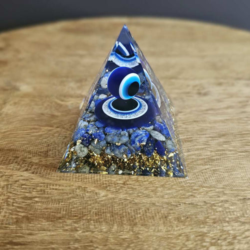 Lapis Lazuli Evil Eye | Orgonite Pyramid