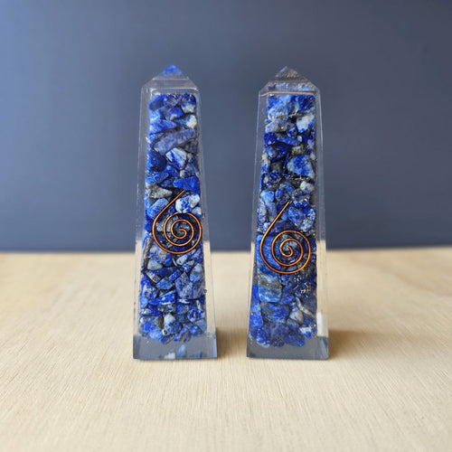 Lapis Lazuli Orgonite Obelisk | The Blue Oracle Pillar