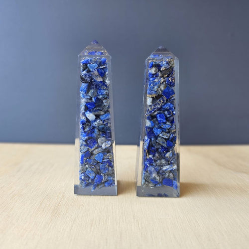 Lapis Lazuli Orgonite Obelisk | The Blue Oracle Pillar