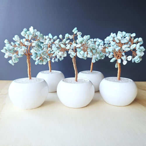 Larimar Crystal Tree | Little Pot Of Serenity