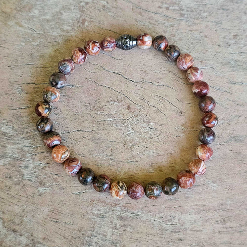 Leopard Skin Jasper Bracelet | 6mm Beads