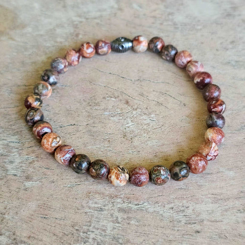 Leopard Skin Jasper Bracelet | 6mm Beads