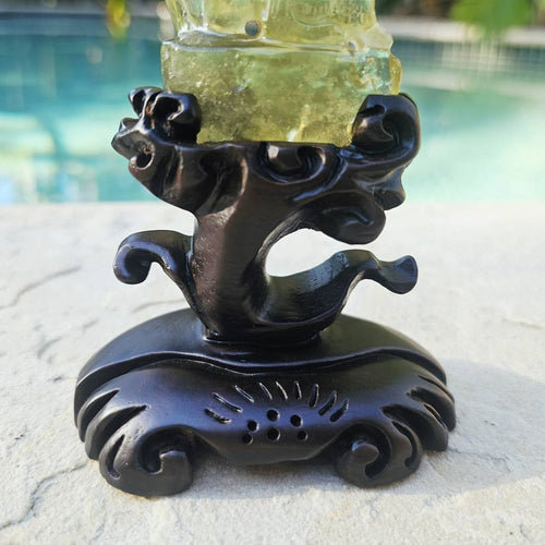 Libyan Desert Glass 9 Tail Fox Carving | Guardian Of 9