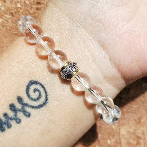 Libyan Desert Glass & Quartz Bracelet | The Ascension Bracelet