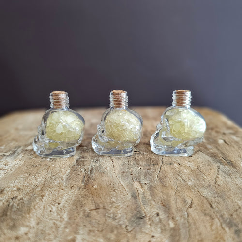 Luminous Lemon Quartz | Crystal Chip Skull Bottles