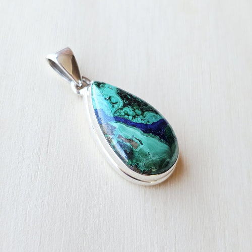 Malachite In Azurite Pendant | The Oracle Stone
