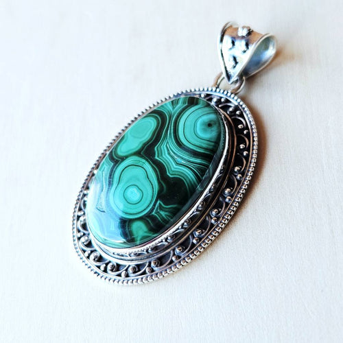 Malachite Pendant | Dual Frequency