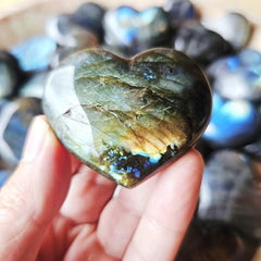 Medium Labradorite Hearts | Mystic Light Heart