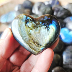 Medium Labradorite Hearts | Mystic Light Heart