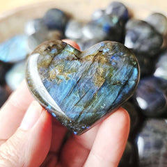 Medium Labradorite Hearts | Mystic Light Heart