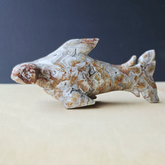 Mexican Crazy Lace Agate Hammerhead Shark