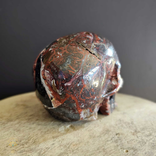 Mexican Crazy Lace Agate Skull | Frequency Of Joy