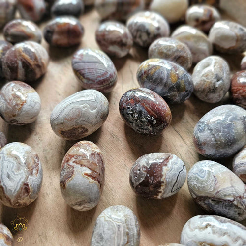 Mexican Crazy Lace Agate Tumbled Stones