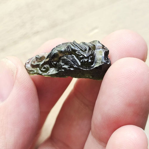 Moldavite | Dragon Carving 4g