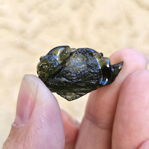 Moldavite | Dragon Carving 6g