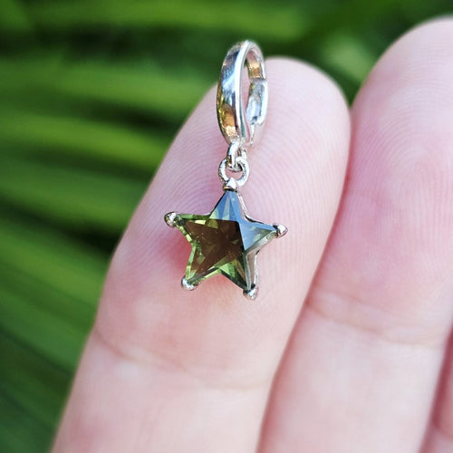 Moldavite Faceted Star Pendant | Pure Frequency