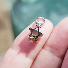 Moldavite Faceted Star Pendant | Pure Frequency