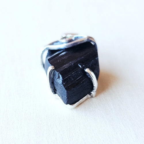 Moldavite & Black Tourmaline Pendant | Core Alignment