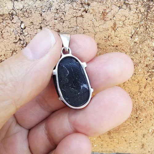 Moldavite & Black Tourmaline Pendant | Core Alignment