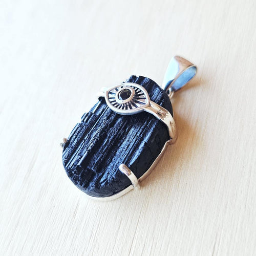 Moldavite & Black Tourmaline Pendant | The Power Of Two