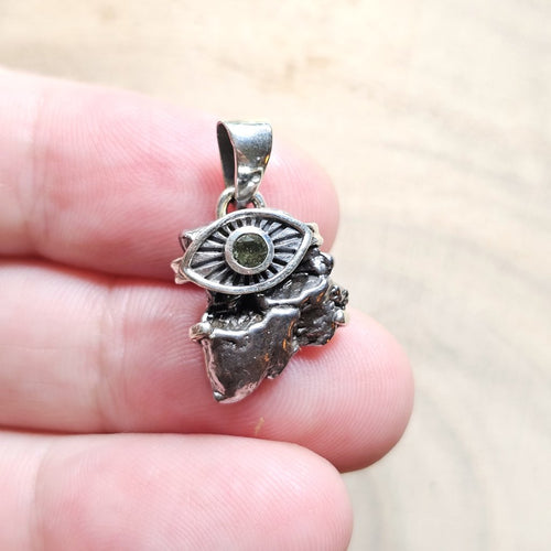 Moldavite & Campo Del Cielo Pendant | Gift Of Dreams