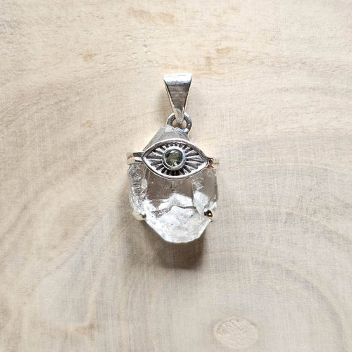 Moldavite & Herkimer Pendant | Align To The Divine