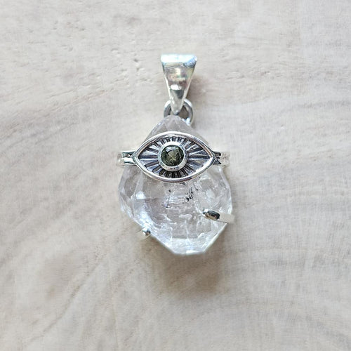 Moldavite & Herkimer Pendant | Sacred Union