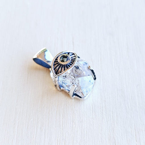 Moldavite & Herkimer Pendant | The Awakener
