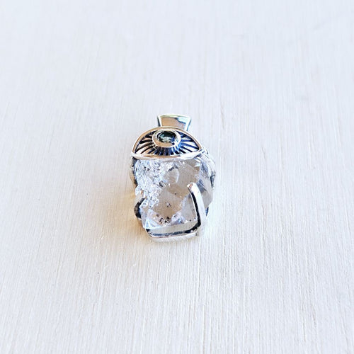 Moldavite & Herkimer Pendant | The Awakener