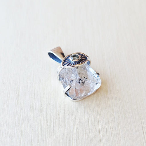 Moldavite & Herkimer Pendant | The Awakening Pair