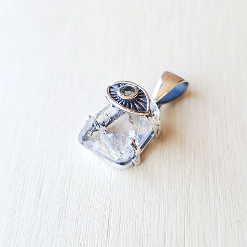 Moldavite & Herkimer Pendant | The Awakening Pair