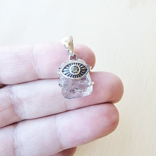 Moldavite & Herkimer Pendant | The Awakening Pair