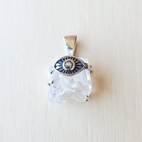 Moldavite & Herkimer Pendant | The Quantum Path