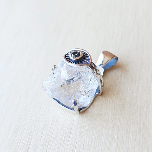 Moldavite & Herkimer Pendant | The Quantum Path