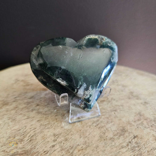 Moss Agate | Double Heart 175gms