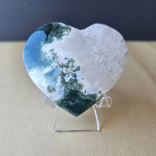 Moss Agate Heart | Garden Of The Heart