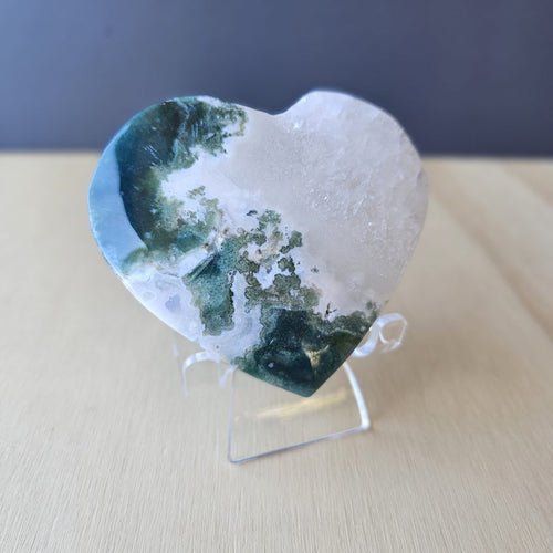 Moss Agate Heart | Garden Of The Heart